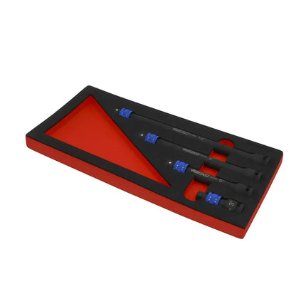 BoxoUSA 4-Piece ½” Drive Quick Release Impact Extension Set | 1/3 Drawer EVA Foam BX855-R