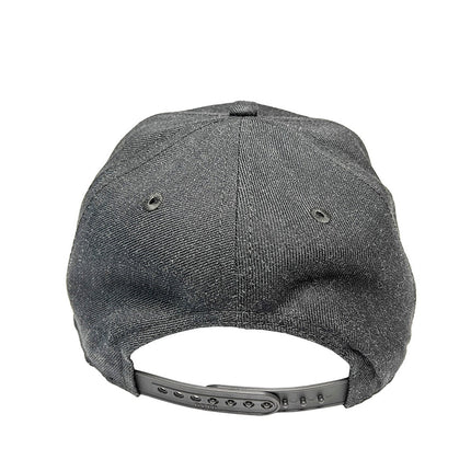 BoxoUSA Dark Heather Snapback Hat with Established Leatherette Patch