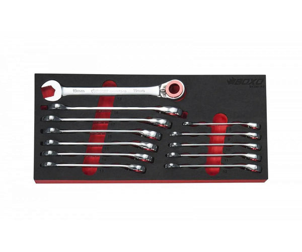 Kincrome K3019 - 12 Piece Metric Reversible Combination Gear Spanner Set Kincrome K3019 - 12 Piece Metric Reversible Combination Gear Spanner Set