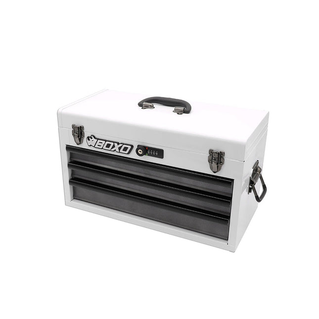 117-Piece SAE Tool Set with 3-Drawer Hand Carry Toolbox | White
