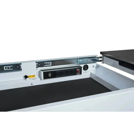 BoxoUSA Pro Series | 35" 3-Drawer Slide-Top Service Cart Tool Box UAS340071L-BK-R
