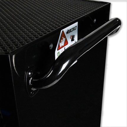 Pro Series | 45" 11-Drawer Bottom Roll Tool Cabinet | Gloss Black, Red Trim