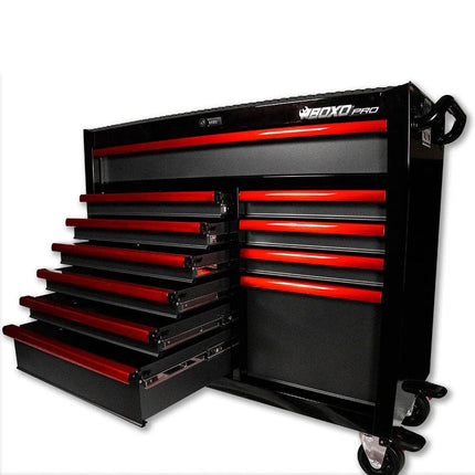 BoxoUSA Pro Series | 45" 11-Drawer Rolling Tool Box UAT450111LM-BK-R