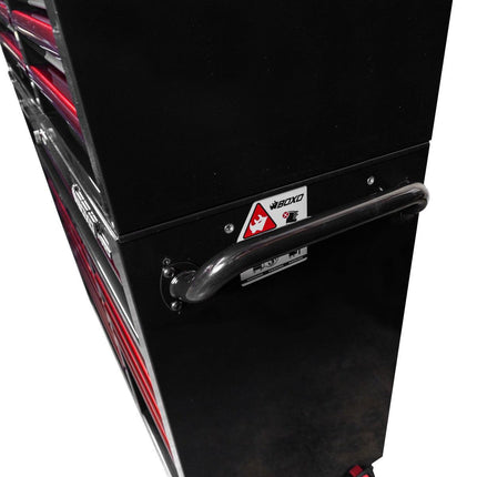 Pro Series | Loaded 45" 19-Drawer Rolling Tool Box | Black and Red