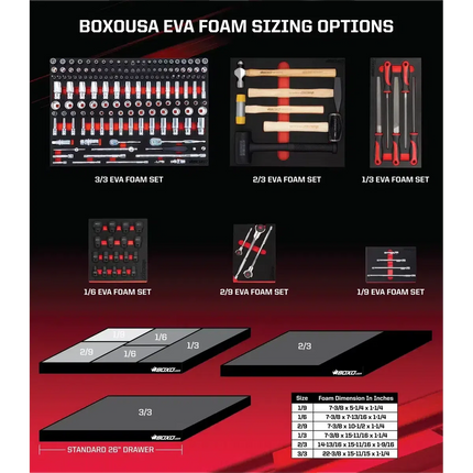 BoxoUSA SAE 6-Point Master Tool Set | Advanced, 173-Pieces S6MTS-2