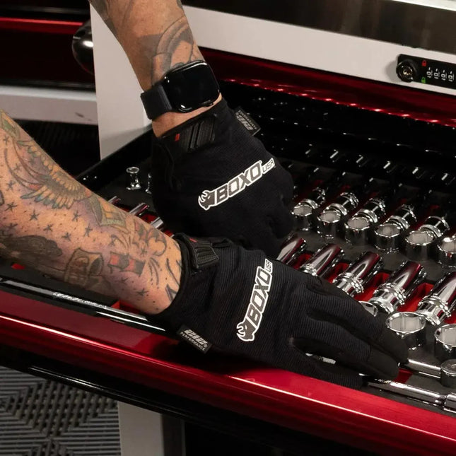 BoxoUSA BOXO USA Mechanic Gloves – Touchscreen Compatible, High Durability Work Gloves MGLOVE-L