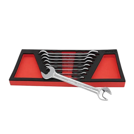 BoxoUSA 9-Piece Metric Double Open End Wrench Set | 1/3 Drawer EVA Foam BX007-R2