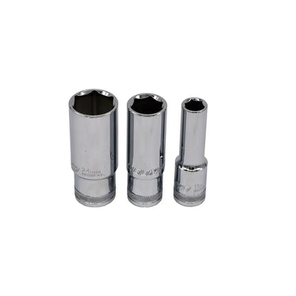BoxoUSA 16-Piece 1/2" Drive Metric 6-Point Deep Socket Set | 1/3 Drawer EVA Foam BX017A-R2