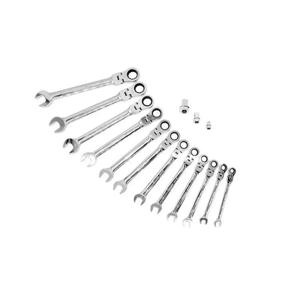 BoxoUSA 15-Piece Metric Flex Head Ratcheting Wrench Set | 1/3rd EVA Foam BX022A-R2