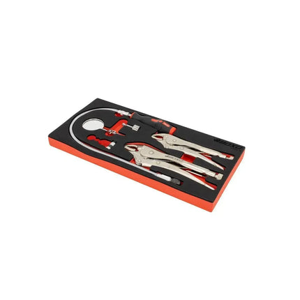 BoxoUSA 6-Piece Locking Plier & Interchangeable Head 1/4" Flexible Driver Set | 1/3rd EVA Foam BX034-R