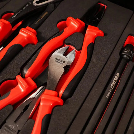 BoxoUSA 6-piece pliers and 10" adjustable wrench set in 1/3 drawer EVA foam (BX043-R), image 3 of 8