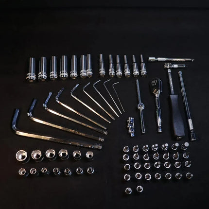 BoxoUSA 72-Piece 1/4" Drive Metric 12-Point Socket Set | 1/3rd EVA Foam BX230-R2