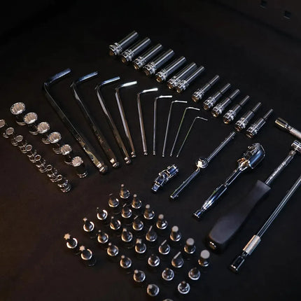 BoxoUSA 72-Piece 1/4" Drive Metric 12-Point Socket Set | 1/3rd EVA Foam BX230-R2