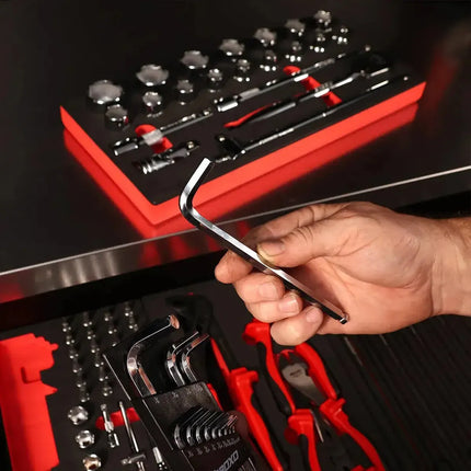 65-Piece 1/4" Drive SAE 6-Point Socket Set | 1/3rd EVA Foam