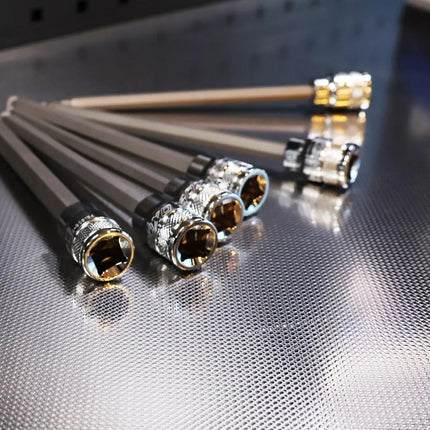 BoxoUSA 9-Piece 3/8" Drive Long Ball Point Hex Bit Socket Set | 1/6 Drawer EVA Foam BX656-R2