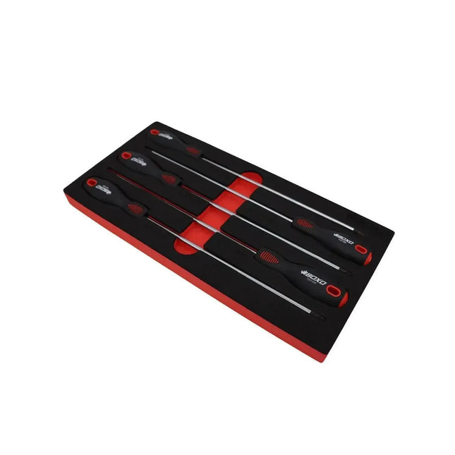BoxoUSA 5-Piece Long Reach Torx Screwdriver Set | 1/3 Drawer EVA Foam BX757-R