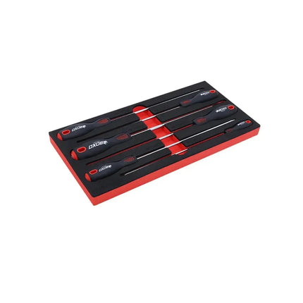 BoxoUSA 6-Piece Long Reach Screwdriver Set | 1/3 Drawer EVA Foam BX763-R