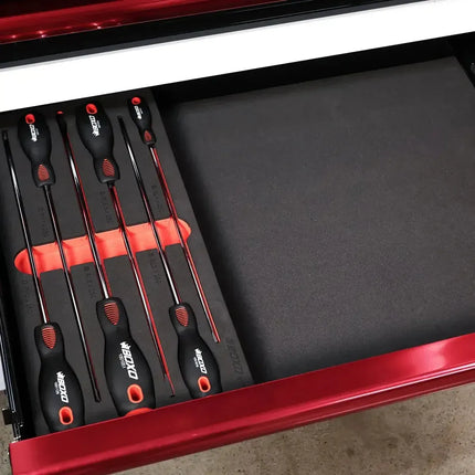BoxoUSA 6-Piece Long Reach Screwdriver Set | 1/3 Drawer EVA Foam BX763-R