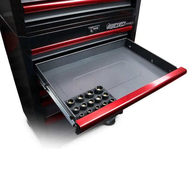 BoxoUSA 14-Piece 1/2" Drive 6-Point Impact Magnetic Socket Set | 1/9 Drawer EVA Foam BX795-R