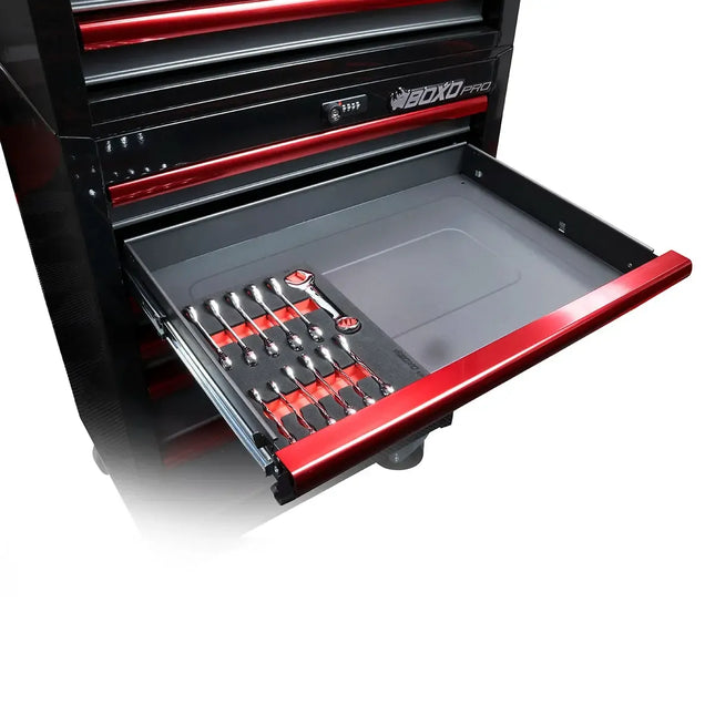 BoxoUSA 12-Piece Metric Stubby Combination Spanner Set | 2/9 Drawer EVA Foam BX871-R2