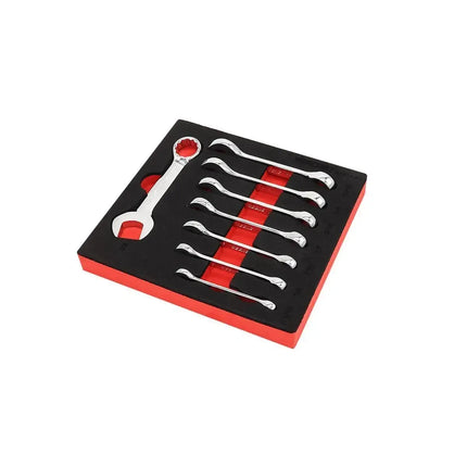 BoxoUSA 8-Piece SAE Stubby Combination Spanner Set | 1/6 Drawer EVA Foam BX872-R2