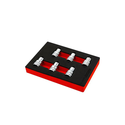 BoxoUSA 6-piece 1/2" Drive Torx Bit Socket Set | 1/9 Drawer EVA Foam BX890-R2