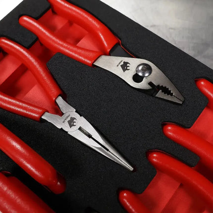 BoxoUSA 7-Piece Plier and Cutter Set | 1/3 Drawer EVA Foam BX896-R