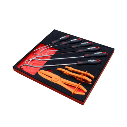 BoxoUSA 9-Piece Hook and Hose Removal Set | 2/3 Drawer EVA Foam BX915-R
