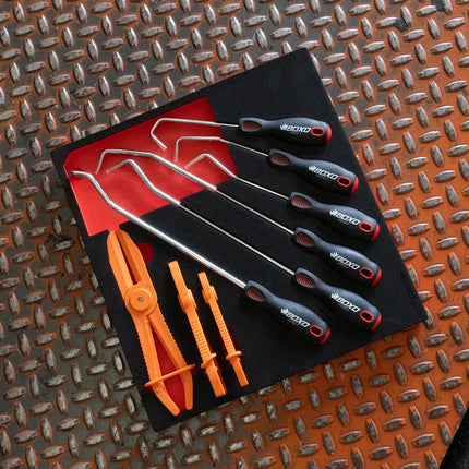 BoxoUSA 9-Piece Hook and Hose Removal Set | 2/3 Drawer EVA Foam BX915-R