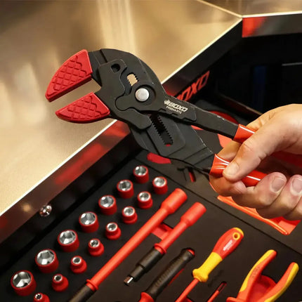 BoxoUSA 3-Piece Non-Marring Plier Wrench Set | 1/3 Drawer EVA Foam BX931-R