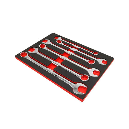 BoxoUSA 6-Piece Metric Extra Long Combination Wrench Set | 3/3 Drawer EVA Foam BX932-R2