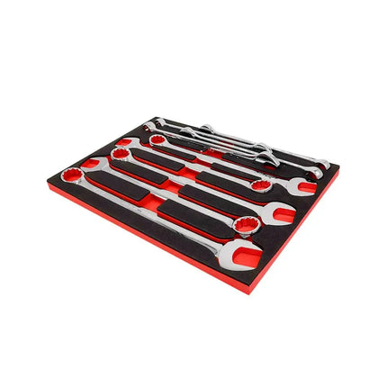 BoxoUSA 9-Piece SAE Extra Long Combination Wrench Set | 3/3 Drawer EVA Foam BX933-R2