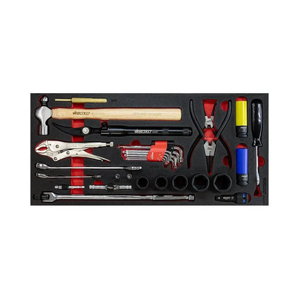BoxoUSA UTV Box Pro | 258-Piece Metric and SAE UTV Tool Set with 5-Drawer Hand Carry Tool Box UTVBXPRO-BK-BK
