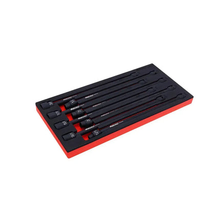 BoxoUSA 8-Piece 3/8" Drive SAE Universal Impact Extension Socket Set | 1/3 Drawer EVA Foam BX948-R