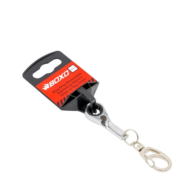 BoxoUSA 10mm Ring Stop Reversible Ratcheting Wrench Keychain BXC-081