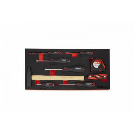 MotoBox | 3-Drawer Portable Tool Box with 103-Piece Metric tool Set | Nardo Grey