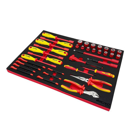 BoxoUSA 36-Piece Insulated Electrical Tool Set | 3/3rd EVA Foam BXI025