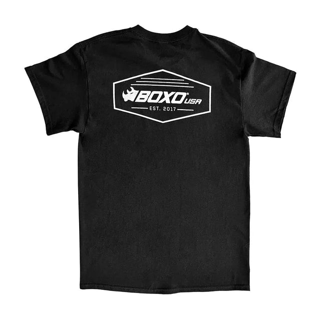 BoxoUSA Men's Black BoxoUSA Established 2017 T-Shirt BXTB-EST-S