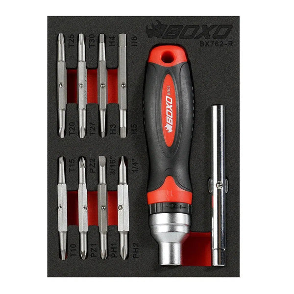 10 Piece Ratcheting Screwdriver Set 1 9th EVA Foam BoxoUSA