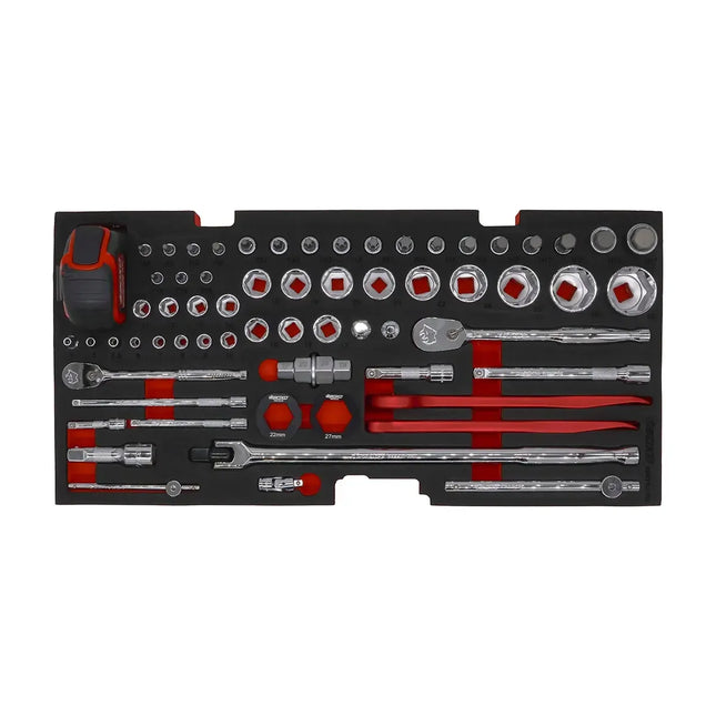 BoxoUSA 103-Piece Metric MotoBox Tool Set for 3-Drawer Hand Carry Box BXE047A-R2
