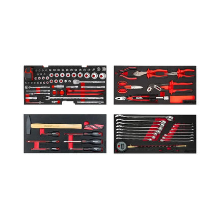 BoxoUSA 103-Piece Metric MotoBox Tool Set for 3-Drawer Hand Carry Box BXE047A-R2