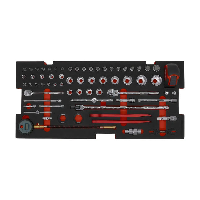 BoxoUSA 103-Piece Metric MotoBox Tool Set for 5-Drawer Hand Carry Box BXE057A-R2