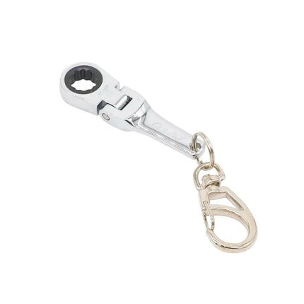 BoxoUSA 10mm Flex Head Ring Stop Reversible Ratcheting Wrench Keychain BXC-082