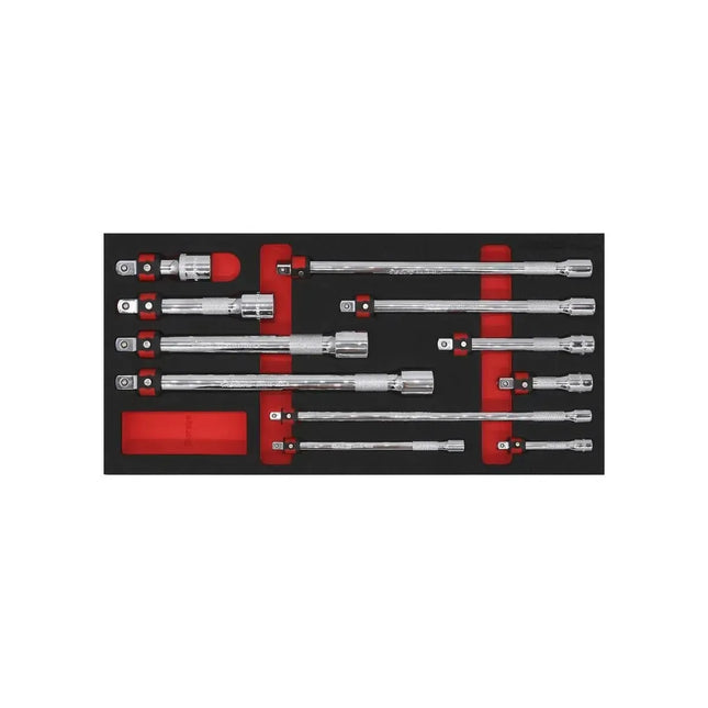 BoxoUSA 11-Piece Master Quick Release Locking Extension Bar Set | 1/3 Drawer EVA Foam BX894-R2