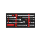 BoxoUSA 11-Piece Master Quick Release Locking Extension Bar Set | 1/3 Drawer EVA Foam BX894-R2
