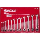 BoxoUSA 12 PC Reversible Ratcheting Wrench Set, Roll Up PA602