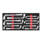 BoxoUSA 12-Piece Metric 6-Point Angled Socket Wrench Set, L-Shaped | 1/3rd EVA Foam BX030-R2