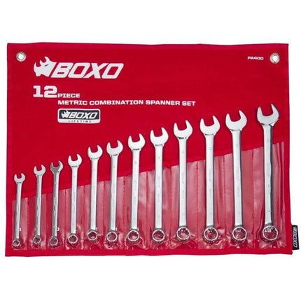 BoxoUSA 12-Piece Metric Combination Wrench Set (8-19mm) PA400