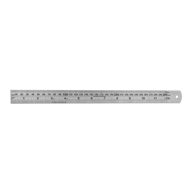 BoxoUSA 12" Steel Ruler with Conversion Table MT-SR-300