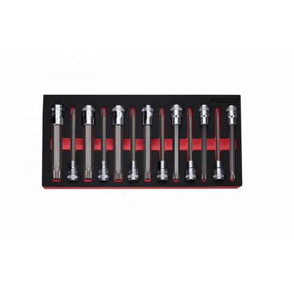 BoxoUSA 13-Piece 1/2" Drive Long Torx Bit Socket Set | 1/3rd EVA Foam BX330-R2